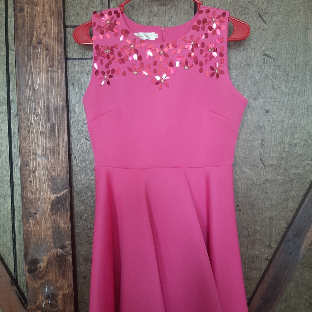 Hot pink dress